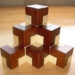 Pyramid wooden toy blocks