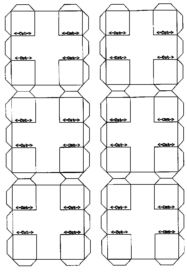 Peças de xadrez de papel